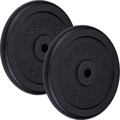 Ketaus svorių diskai 30/31 mm, 20–120 kg
