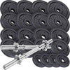 Reguliuojamas ketaus hantelių rinkinys 70 kg, 30/31 mm