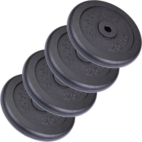 Ketaus svorių diskai 30/31 mm, 20–120 kg