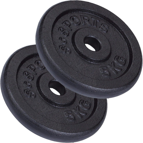 Ketaus svorių diskų rinkinys 30/31 mm 10–40 kg