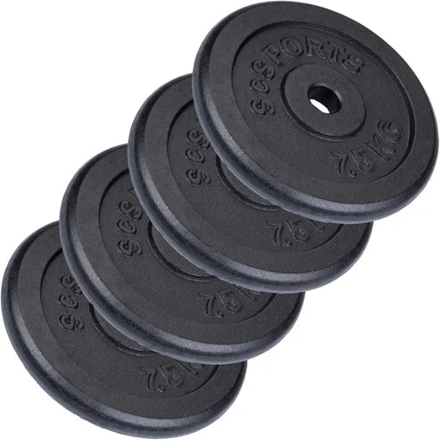 Ketaus svorių diskų rinkinys 30/31 mm, 15–60 kg