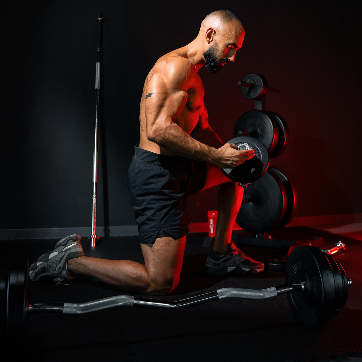 EZ bicepso grifas 120 cm su srieginiais užraktais, chromuotas