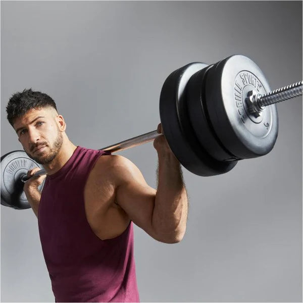 Vinilinis štangos rinkinys 70 kg su tiesiu grifu