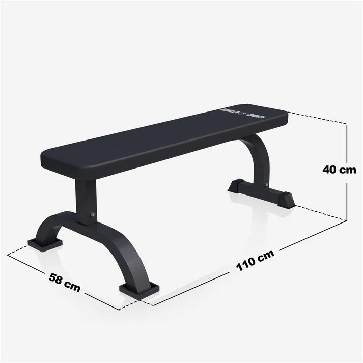 Horizontalus suoliukas max 250 kg, juodas