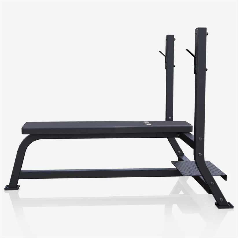 Platus svorių kilnojimo suoliukas 250 kg, juodas