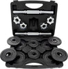 Ketaus hantelių rinkinys su lagaminu 15–20 kg