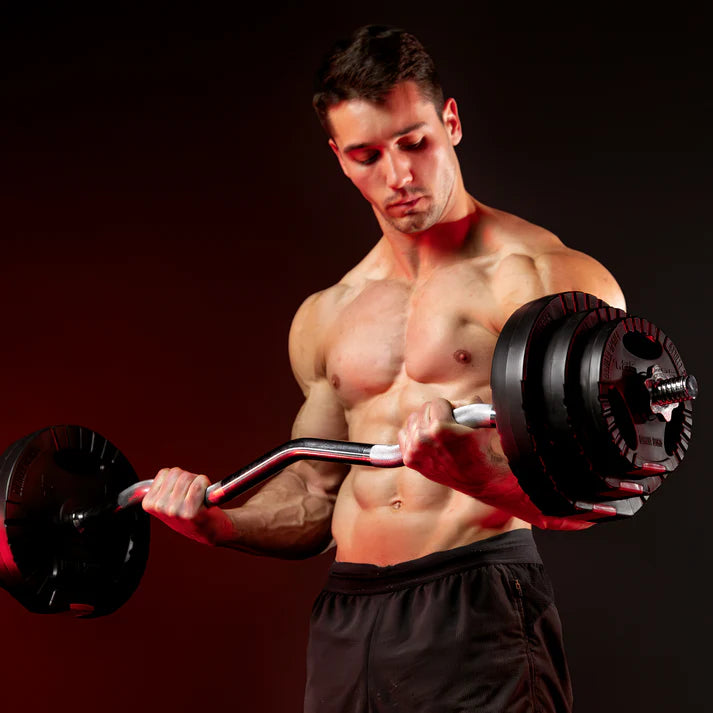 Vinilinis Tri Grip štangos rinkinys 100 kg
