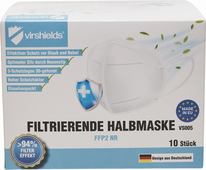 FFP2 veido kaukės 10 vnt.