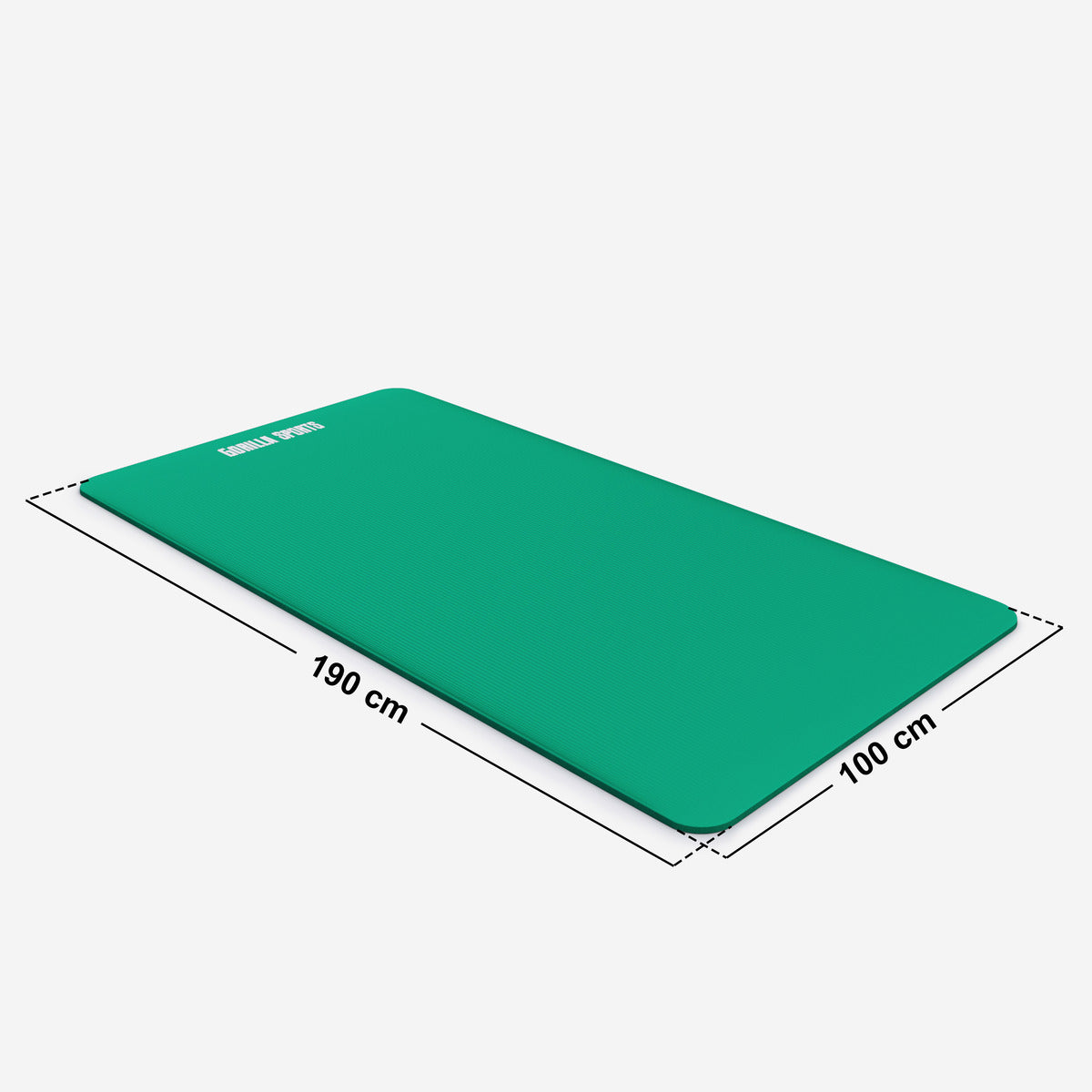 Gimnastikos kilimėlis su nešimo diržu 190 x 100 x 1,5 cm, žalias
