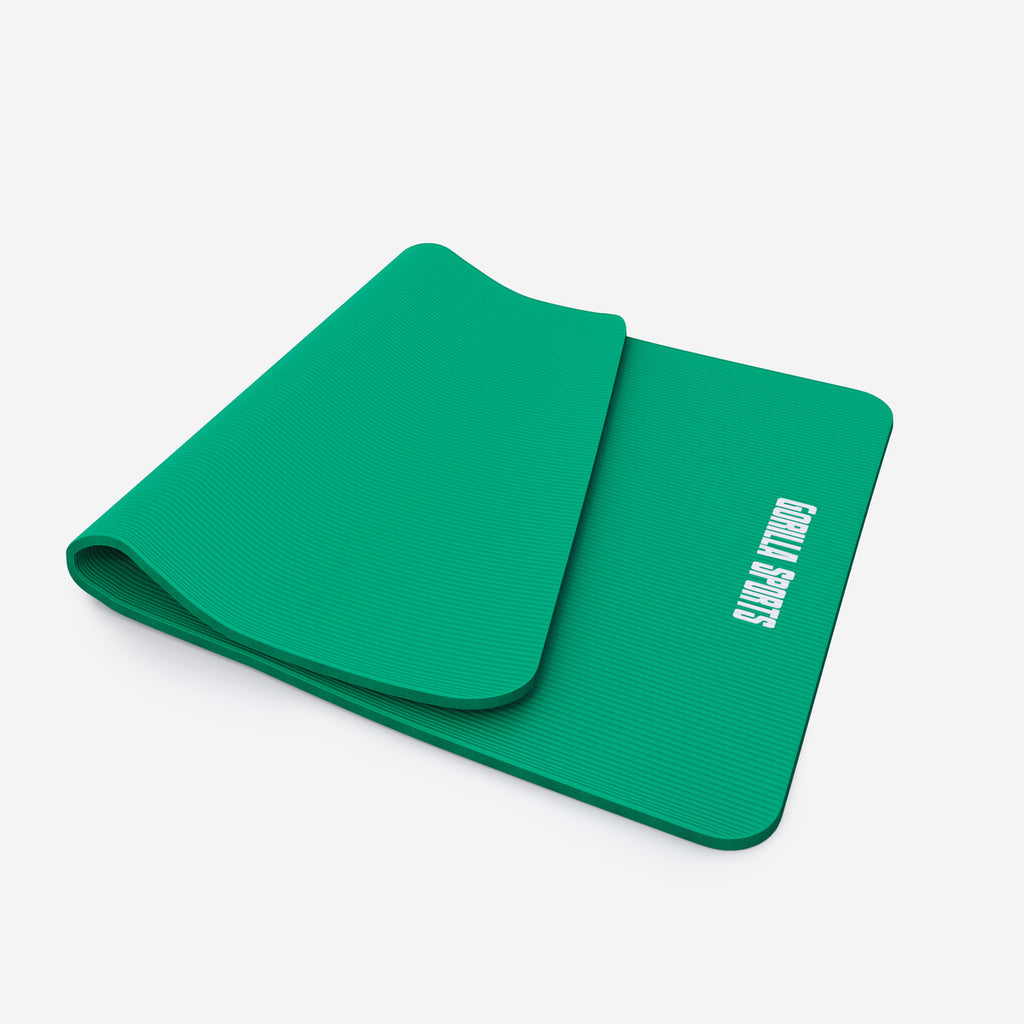 Gimnastikos kilimėlis su nešimo diržu 190 x 100 x 1,5 cm, žalias