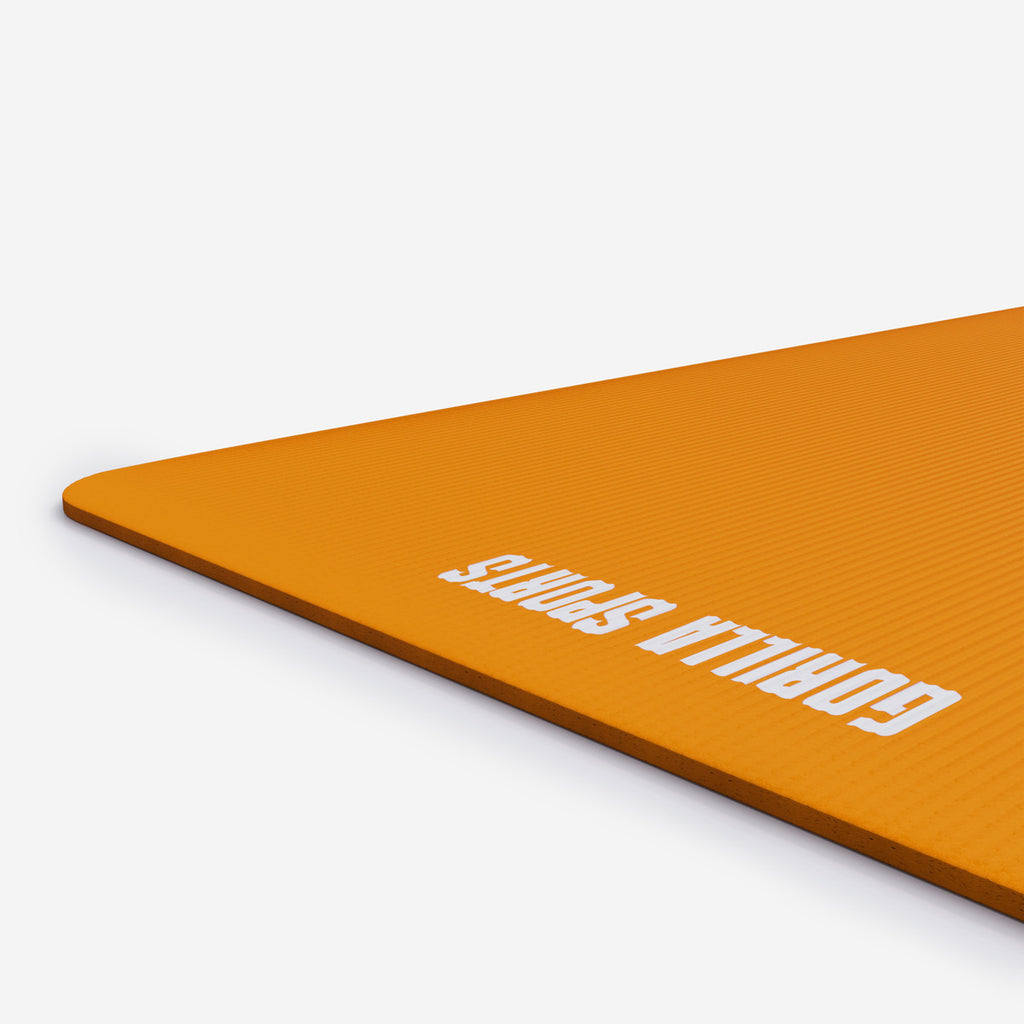 Gimnastikos kilimėlis su nešimo diržu 190 x 100 x 1,5 cm, oranžinis