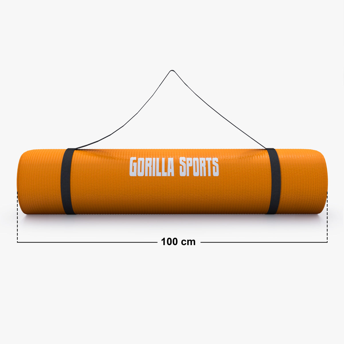 Gimnastikos kilimėlis su nešimo diržu 190 x 100 x 1,5 cm, oranžinis