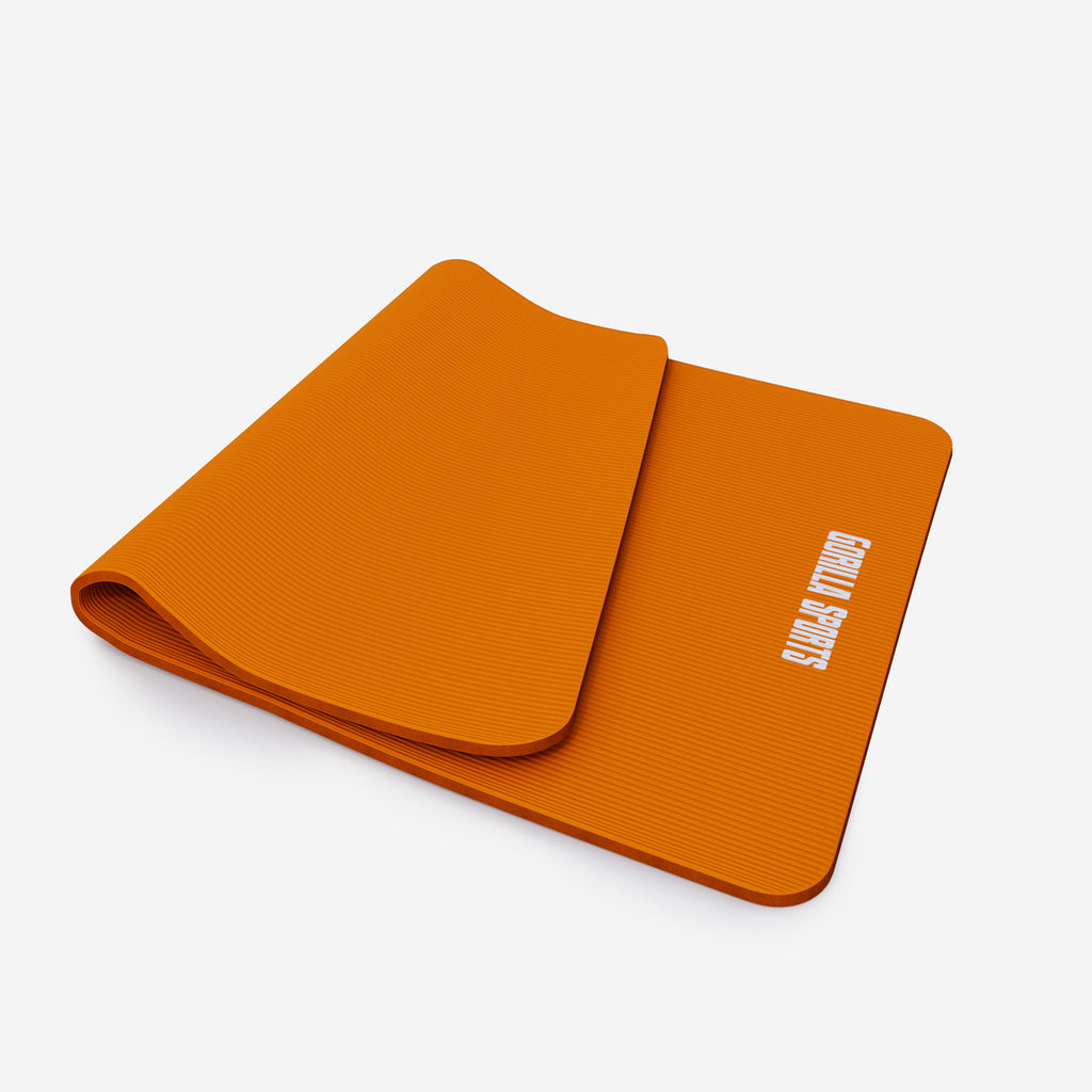 Gimnastikos kilimėlis su nešimo diržu 190 x 100 x 1,5 cm, oranžinis