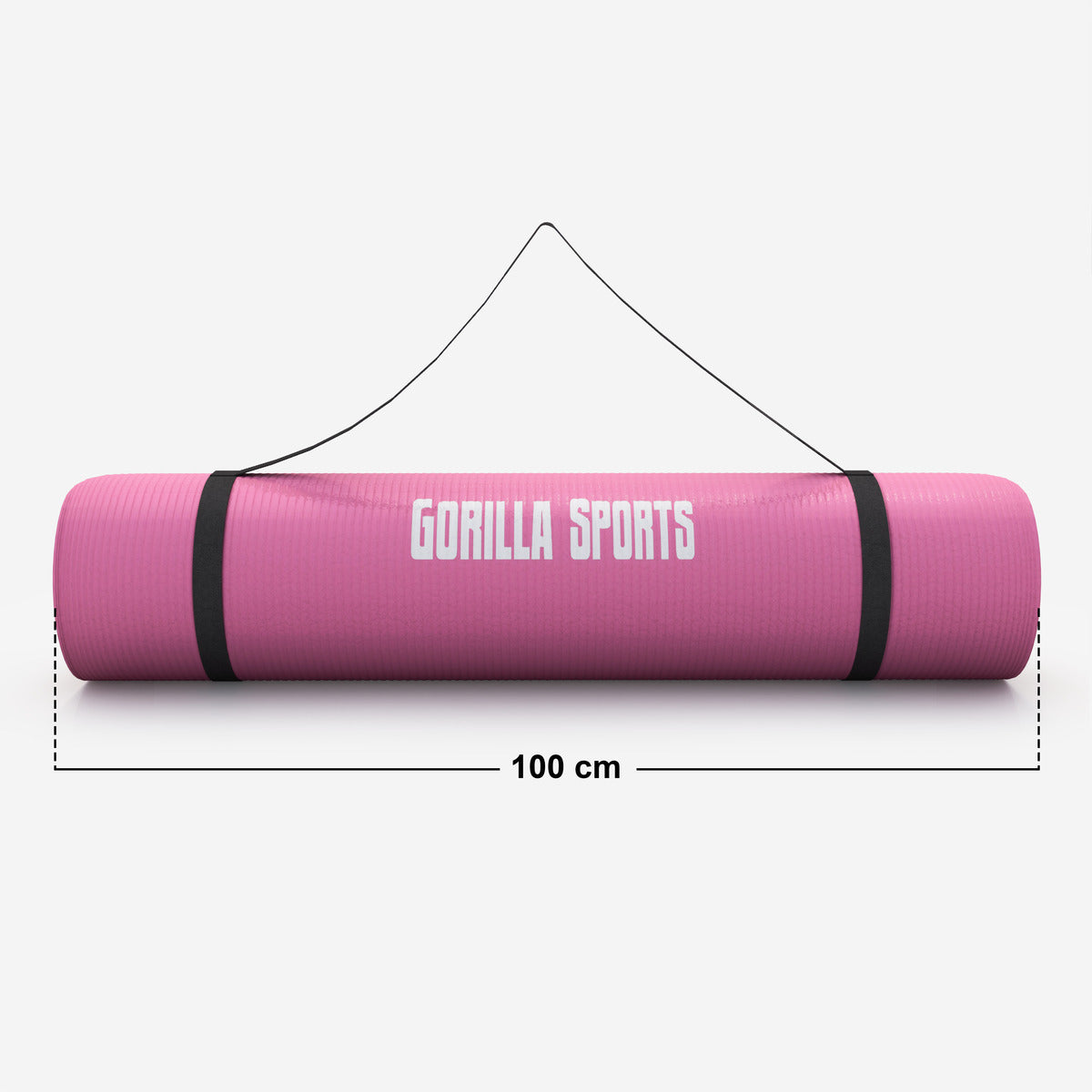 Gimnastikos kilimėlis su nešimo diržu 190 x 100 x 1,5 cm, rožinis