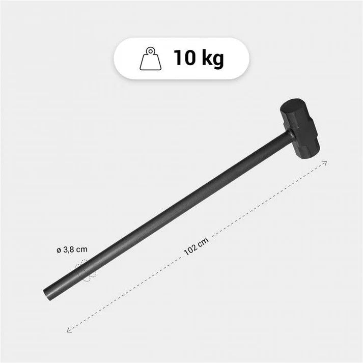 Priekyje pasunkintas jėgos kūjis funkcinei treniruotei 6-30kg