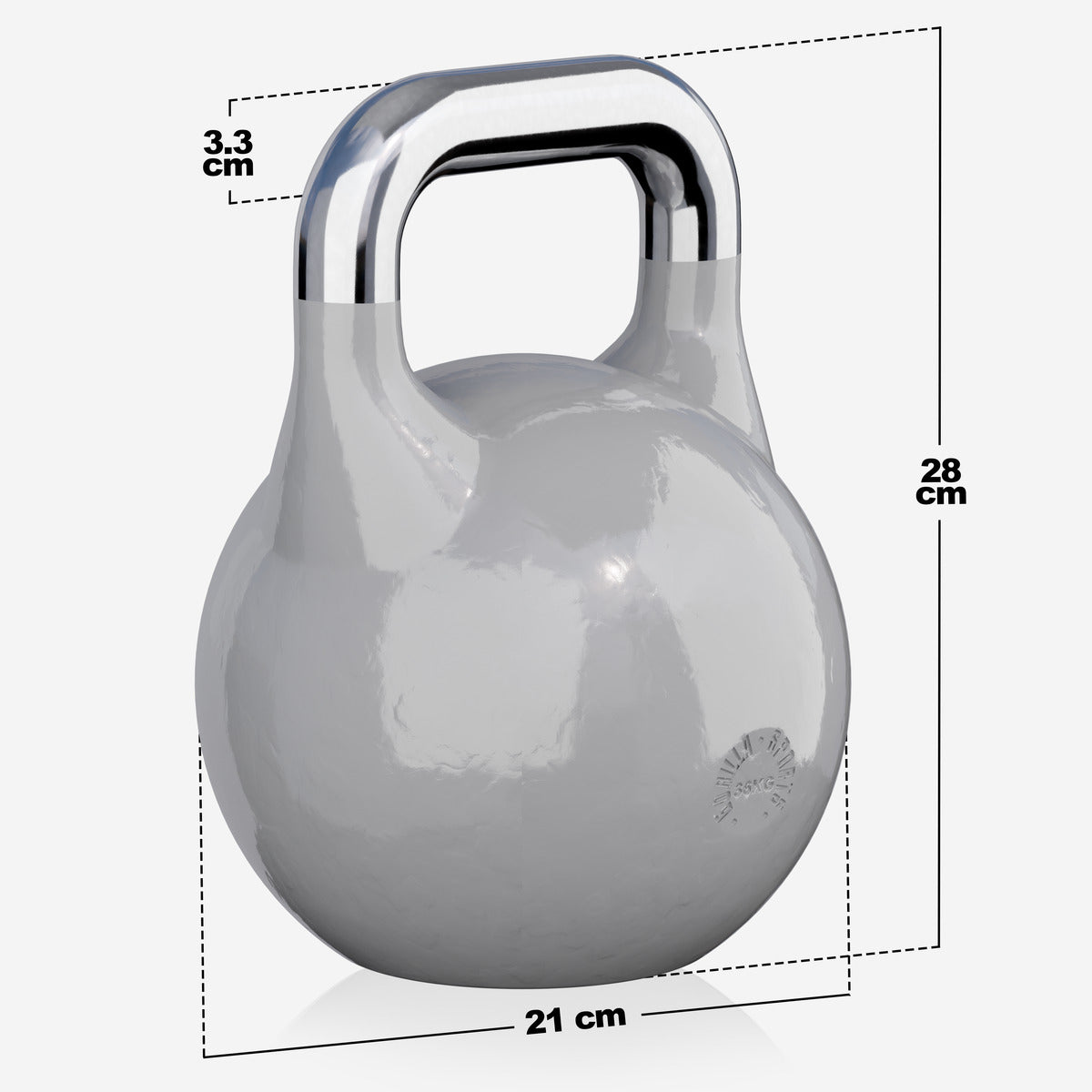 Varžybinė gira 36 kg, pilka, lieto plieno