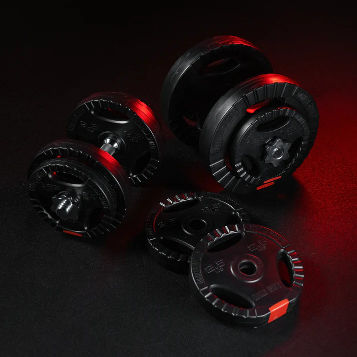 Tri Grip hantelių rinkinys 30 kg su 35 cm strypais