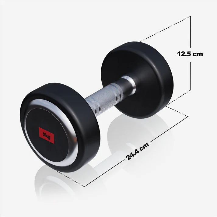Pro fiksuotas guma dengtas hantelis 2,5–50 kg
