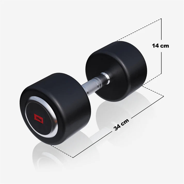 Pro fiksuotas guma dengtas hantelis 2,5–50 kg