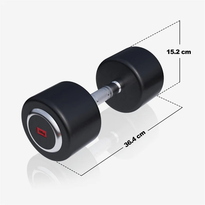 Pro fiksuotas guma dengtas hantelis 2,5–50 kg