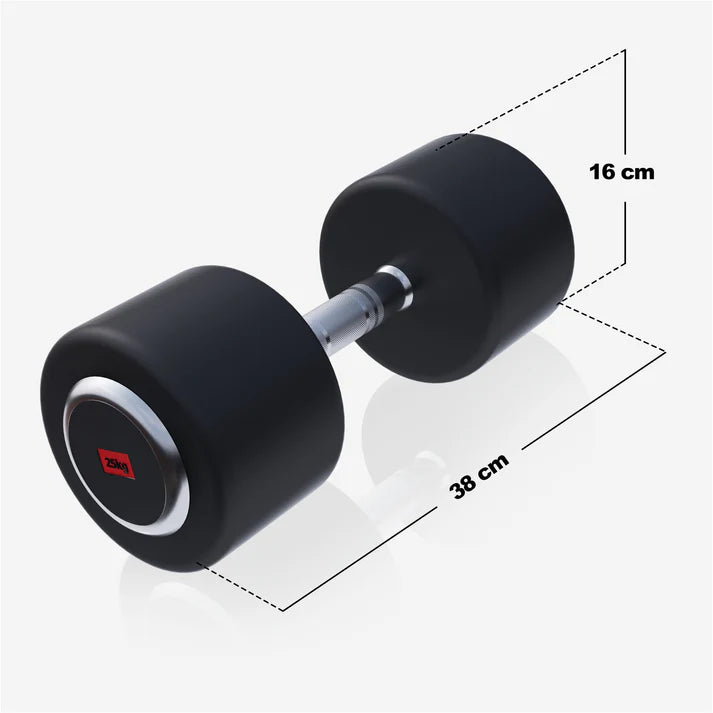 Pro fiksuotas guma dengtas hantelis 2,5–50 kg