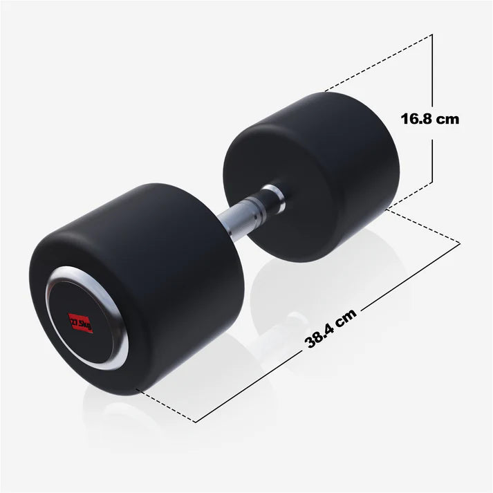 Pro fiksuotas guma dengtas hantelis 2,5–50 kg