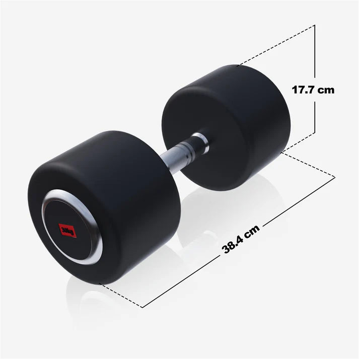 Pro fiksuotas guma dengtas hantelis 2,5–50 kg