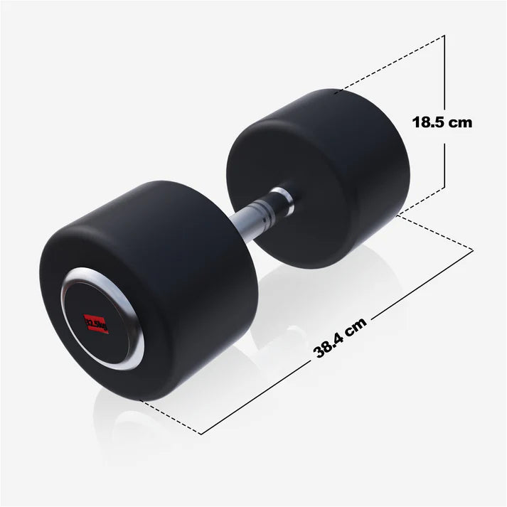 Pro fiksuotas guma dengtas hantelis 2,5–50 kg