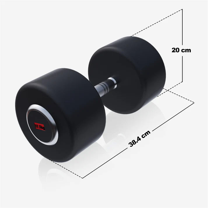 Pro fiksuotas guma dengtas hantelis 2,5–50 kg
