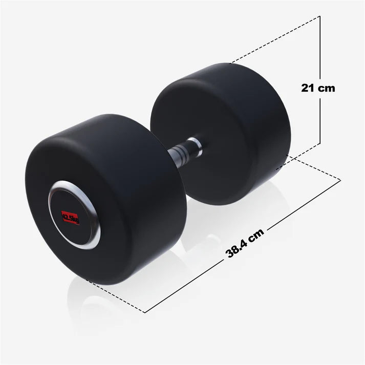 Pro fiksuotas guma dengtas hantelis 2,5–50 kg