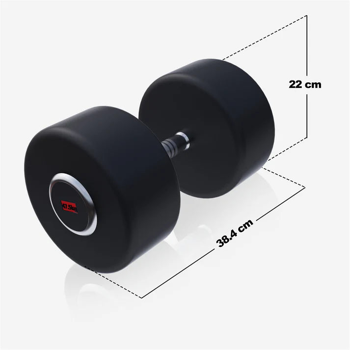 Pro fiksuotas guma dengtas hantelis 2,5–50 kg