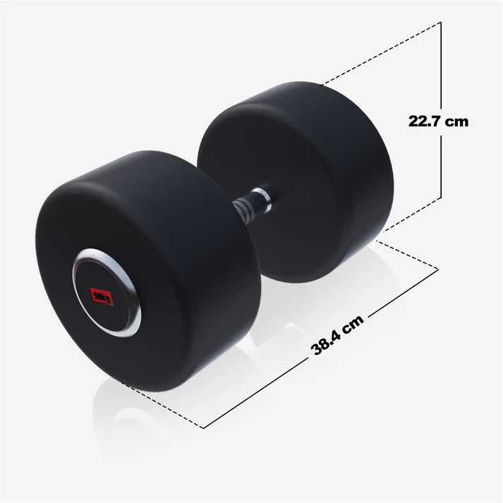 Pro fiksuotas guma dengtas hantelis 2,5–50 kg