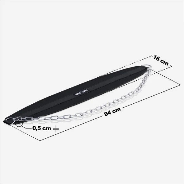 Dipsų diržas papildomiems svoriams max 100 kg, nailonas/plienas