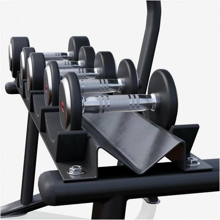 Fiksuotų hantelių rinkinys 90 kg su stovu