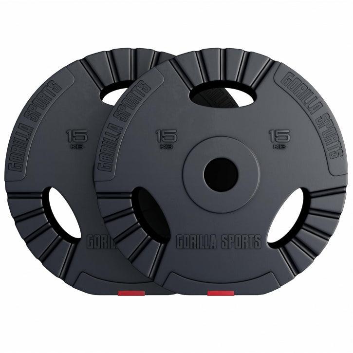 Tri Grip painolevysarja 30 kg 50/51 mm, muovipinnoitettu