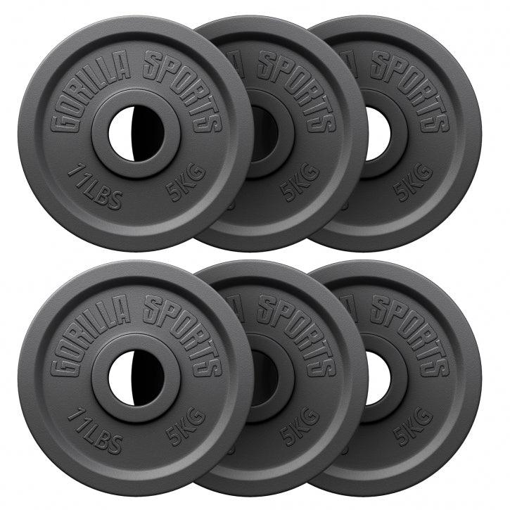 Olympia-levypainosarja 30 kg valurauta 50/51 mm, 6 x 5 kg