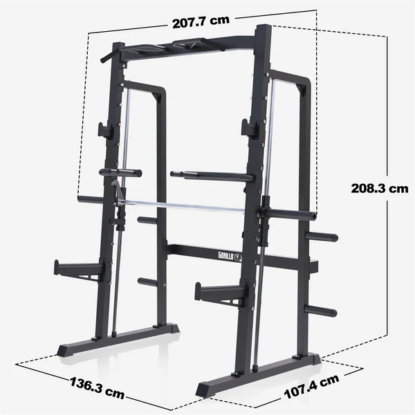 Half Rack Smith treniruoklis su svorių diskų laikikliais