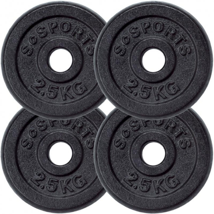 ScSPORTS svorių diskai 4 x 2,5 kg, 30 mm