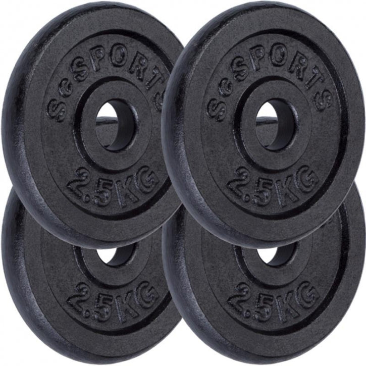 ScSPORTS svorių diskai 4 x 2,5 kg, 30 mm