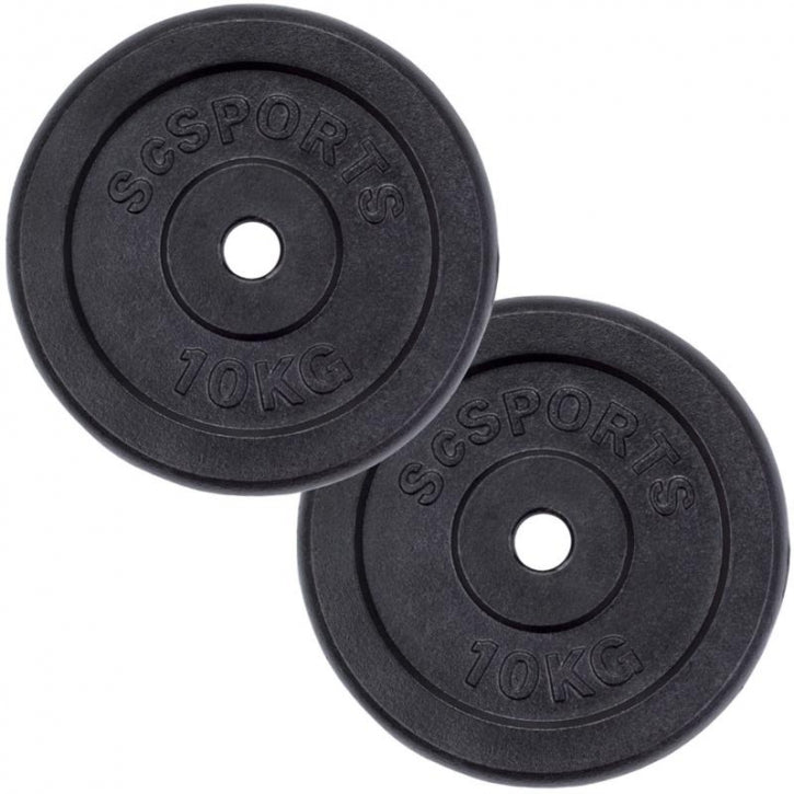 ScSPORTS ketaus svorio diskai 2 x 10 kg, 30 mm
