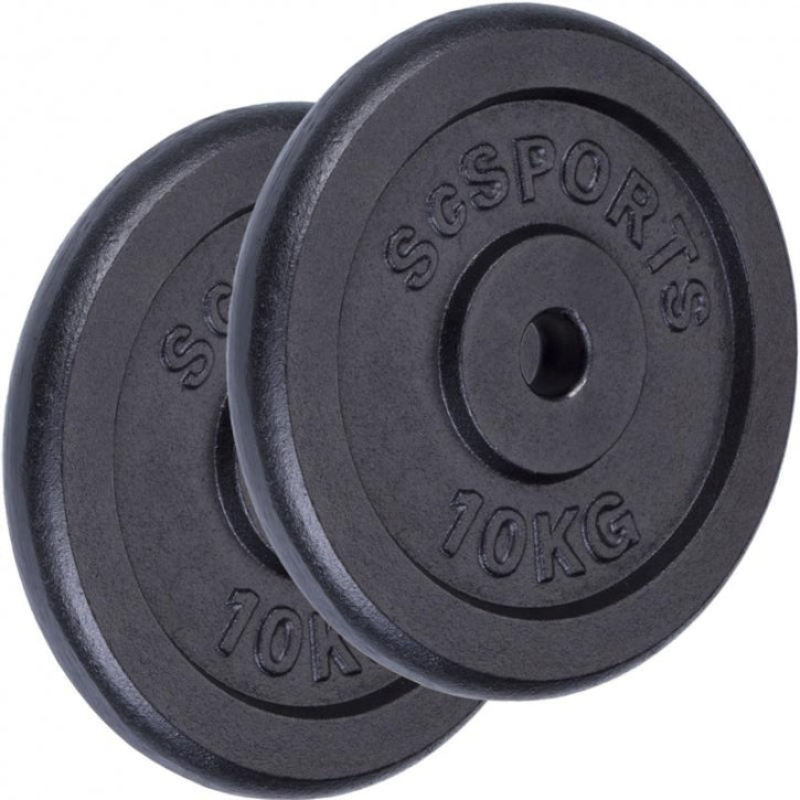 ScSPORTS ketaus svorio diskai 2 x 10 kg, 30 mm