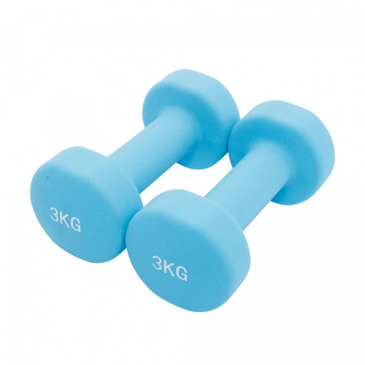 Neopreninių hantelių rinkinys 12 kg su laikymo dėklu