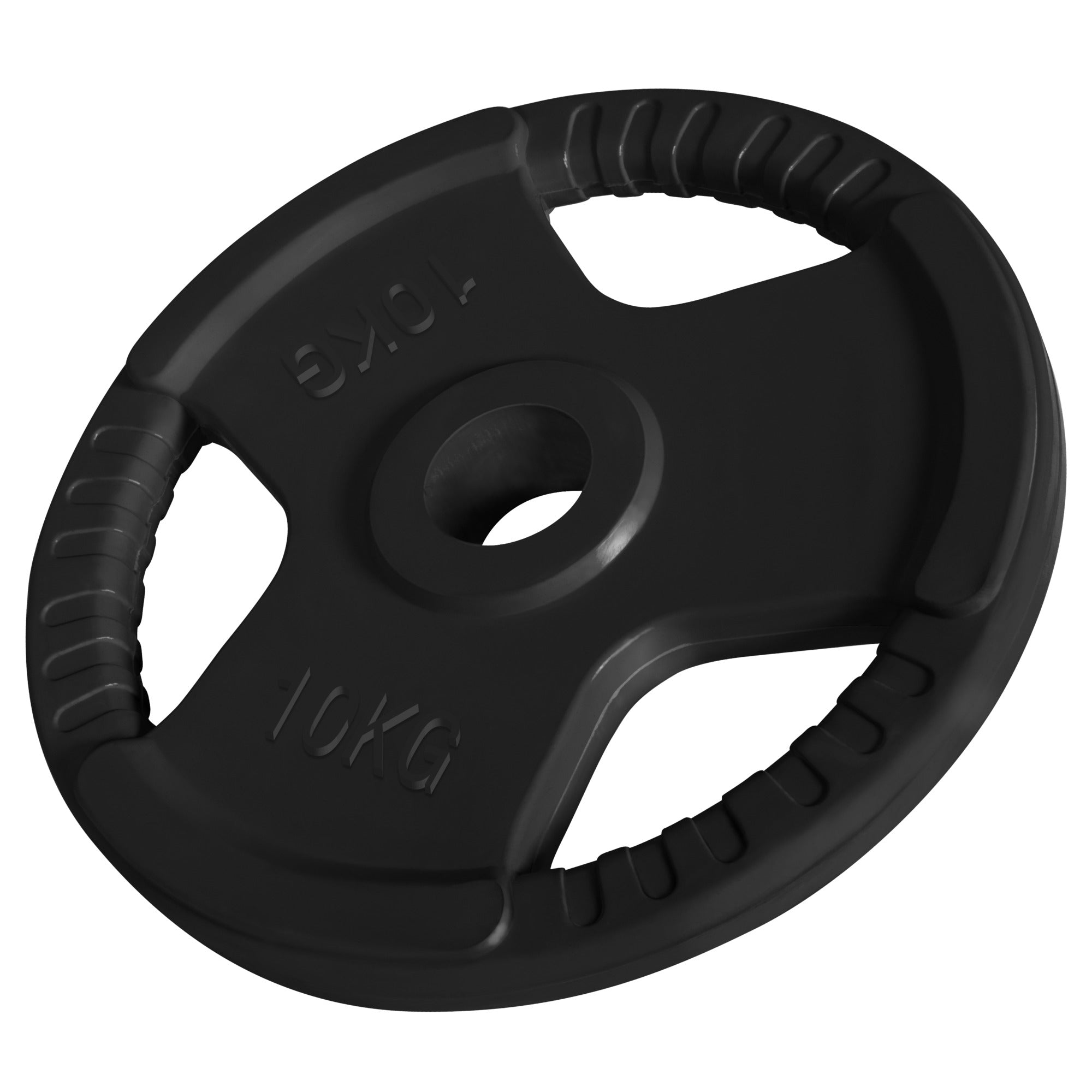 Olimpinis svorio diskas su rankenomis 10 kg 50 mm