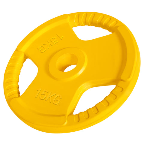 Olimpinis svorio diskas 15 kg su rankenomis, 50 mm