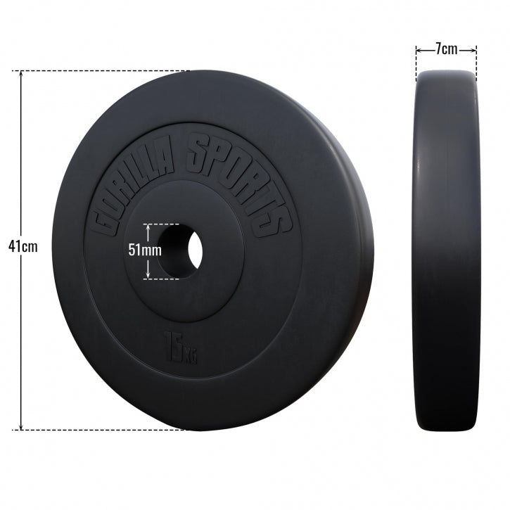 Vinilu dengtas svorio diskas 15 kg 50 mm