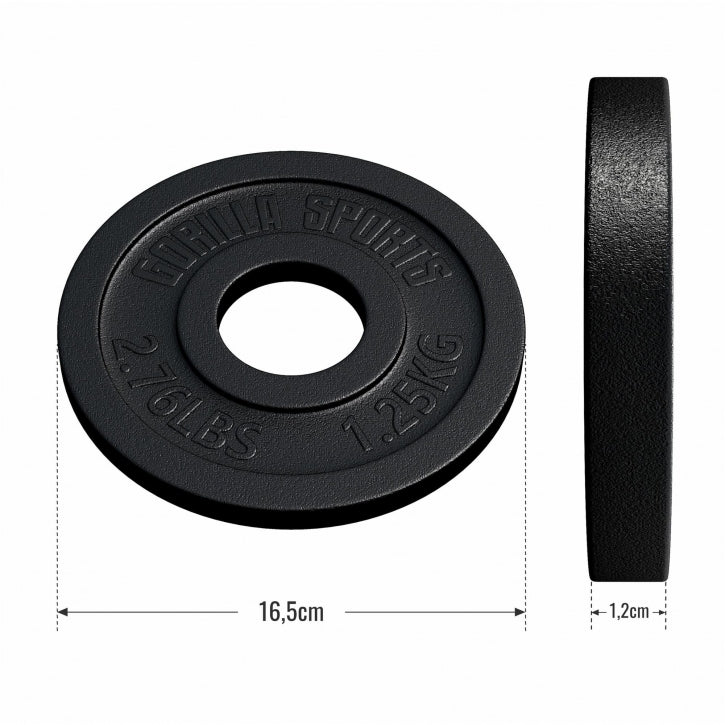 Ketaus svorio diskas 1,25 kg 50 mm