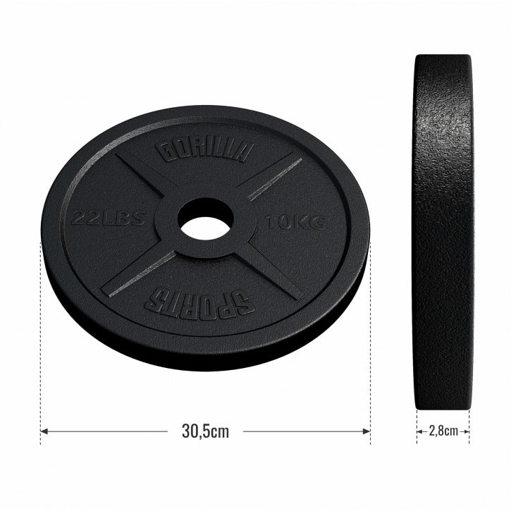 Ketaus svorio diskas 10 kg 50 mm