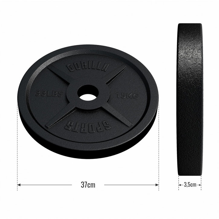 Ketaus svorio diskas 15 kg 50 mm