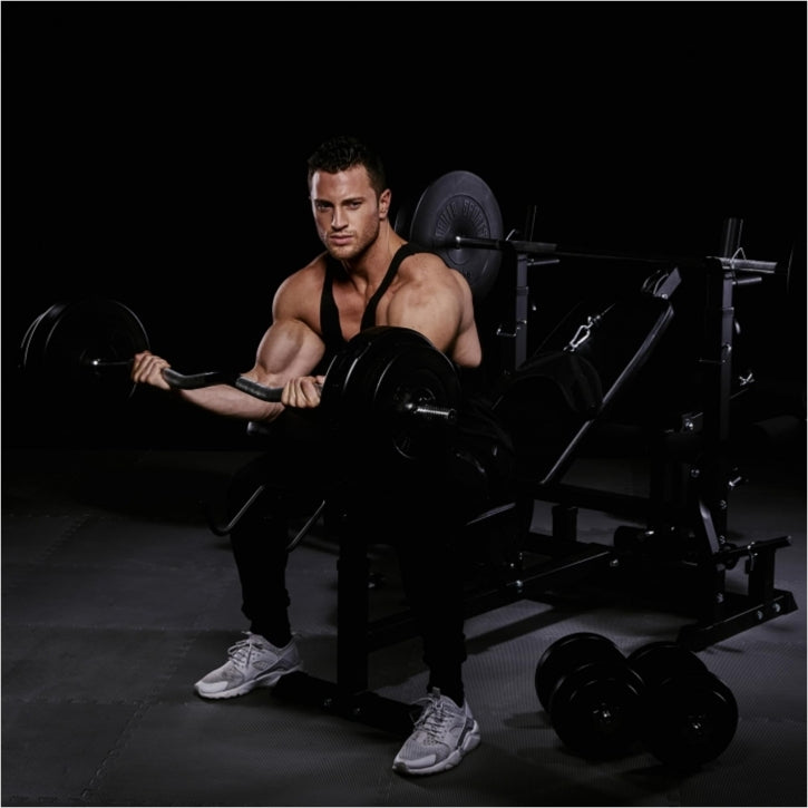Reguliuojamas daugiafunkcis suoliukas max 280 kg, Black Edition