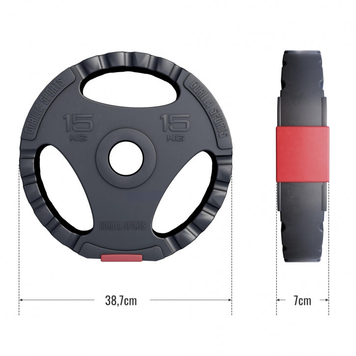 Tri Grip vinilinis svorio diskas 15 kg 50 mm